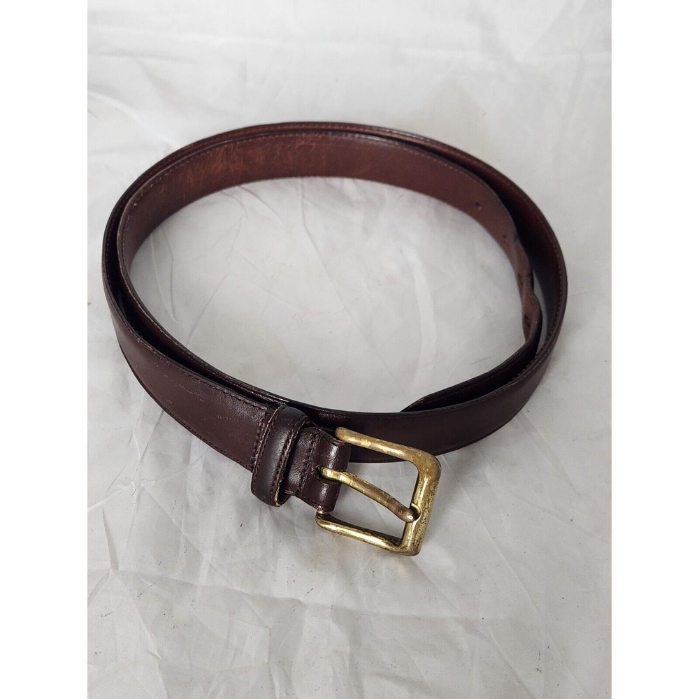 Coach Dark Brown Burnished Cowhide Belt 5950 Handcrafted in Costa Rica‎ Size 40